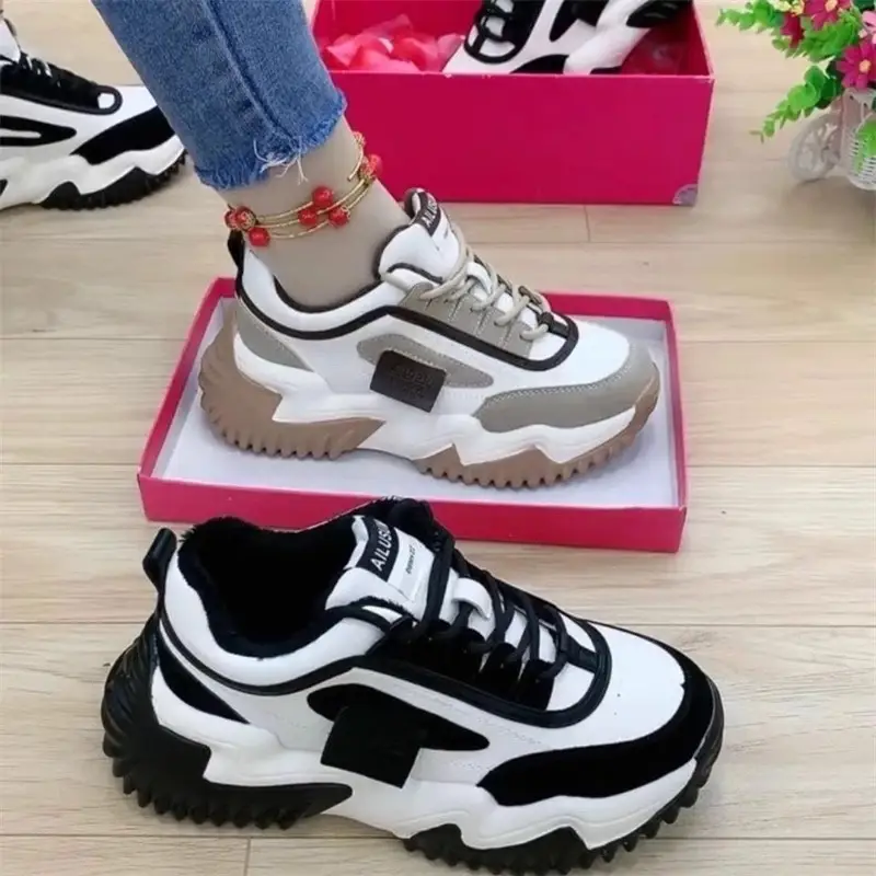 2025 Spring and Autumn Women's Shoes Thick-Soled Dad Shoes Student Women's Shoes Casual Versatile Comfortable Sports Women's Shoes Comfortable Trendy Style - Image 6