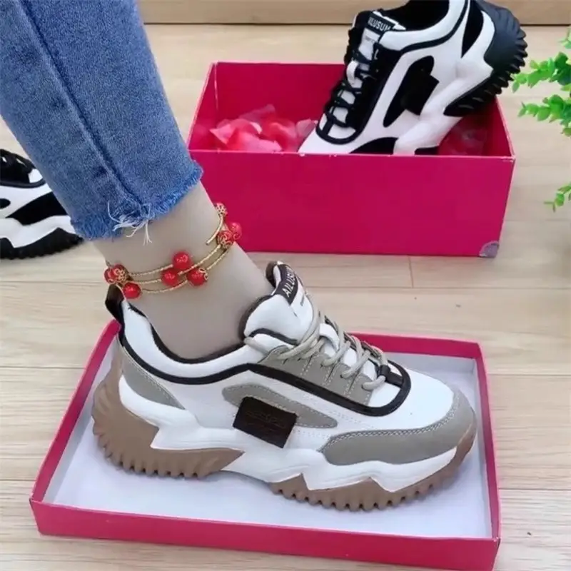 2025 Spring and Autumn Women's Shoes Thick-Soled Dad Shoes Student Women's Shoes Casual Versatile Comfortable Sports Women's Shoes Comfortable Trendy Style - Image 2