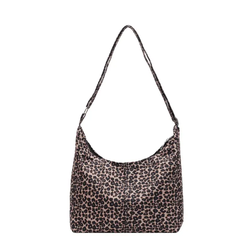 Leopard Print Velvet Shoulder Bag Large Capacity - Image 7