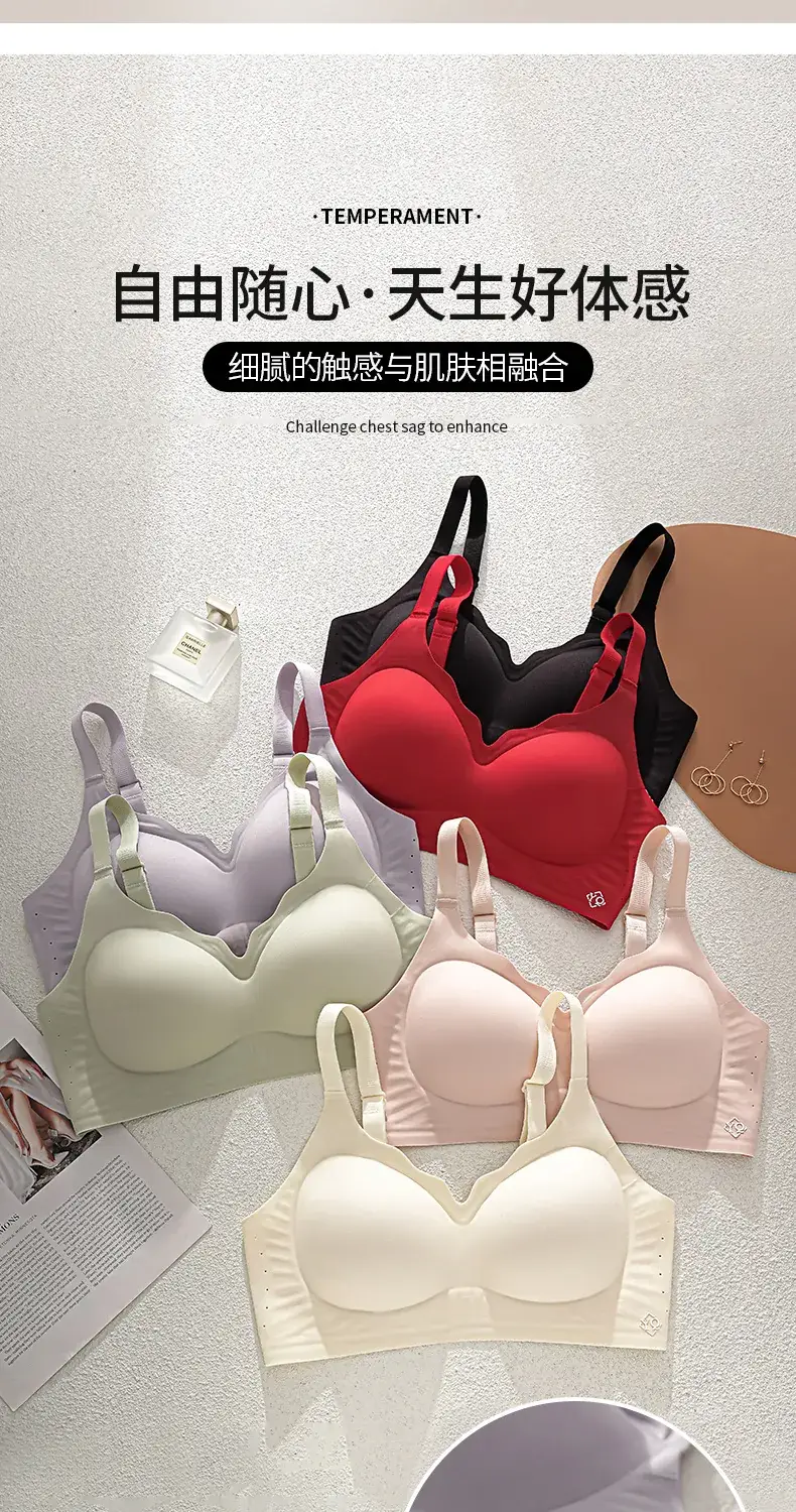 Red Underwire Cup Bra for Small Chest Size — feature 3