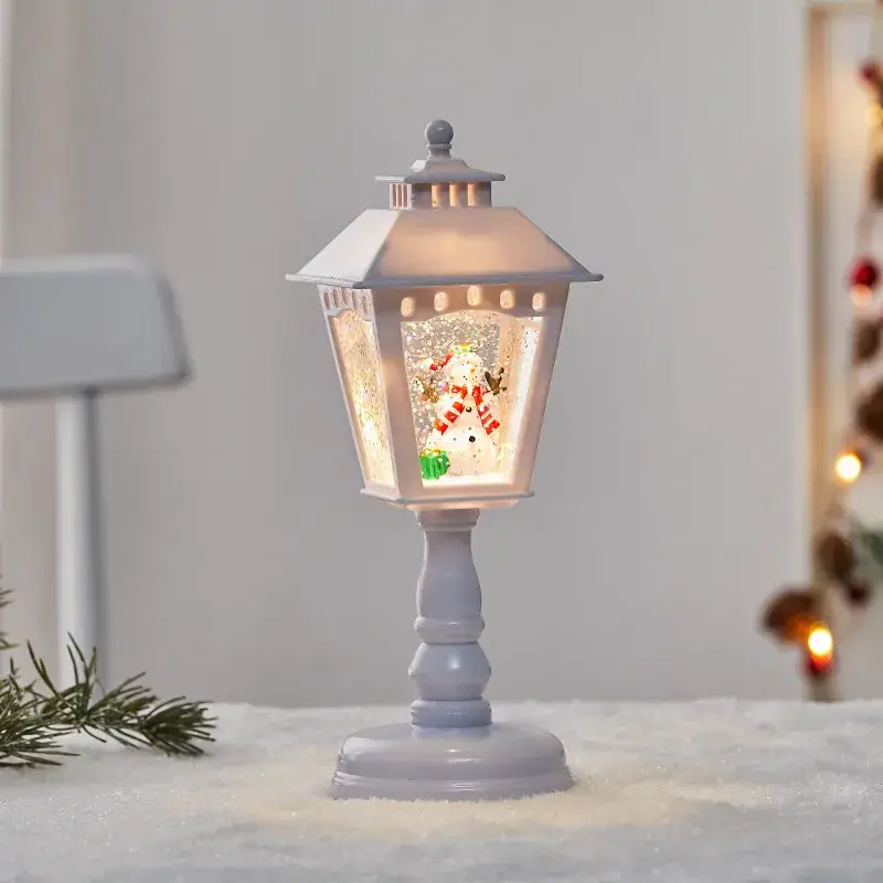 Red Four Corner Table Lamp with LED Light & Decor Box - Image 6