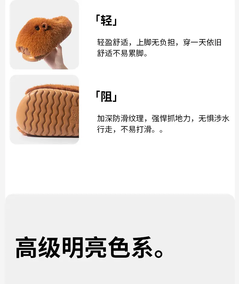 2025 New Cotton Slippers for Women, Winter Fashion, Cute Capybara Cartoon, Indoor Home Plush Thick-Soled Warm Slippers — feature 17