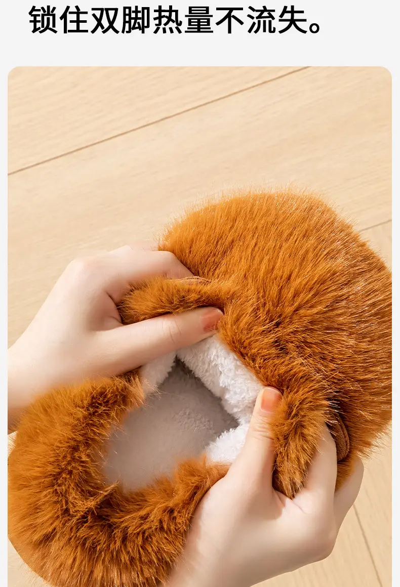 2025 New Cotton Slippers for Women, Winter Fashion, Cute Capybara Cartoon, Indoor Home Plush Thick-Soled Warm Slippers — feature 8