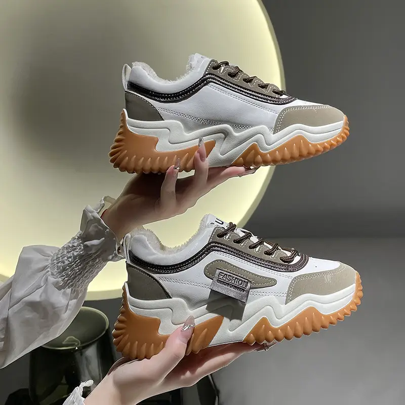 Women's Dad Sneakers Ins 2025 Spring and Autumn New Versatile Color-Blocking Thick-Soled Height-Increasing Casual Sports Shoes Trendy — feature 3