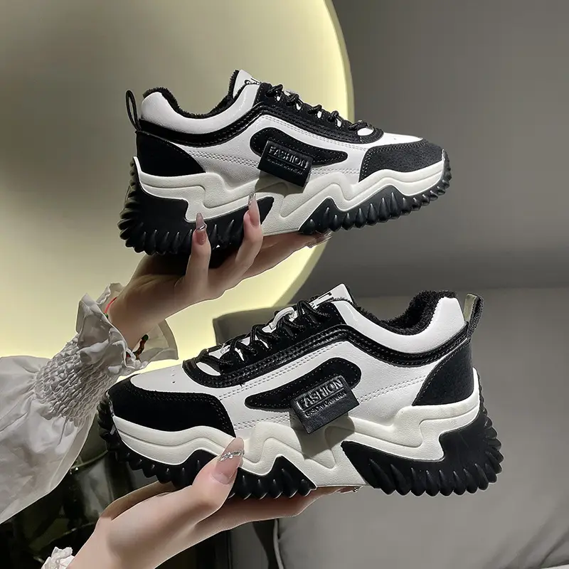 Women's Dad Sneakers Ins 2025 Spring and Autumn New Versatile Color-Blocking Thick-Soled Height-Increasing Casual Sports Shoes Trendy — feature 4