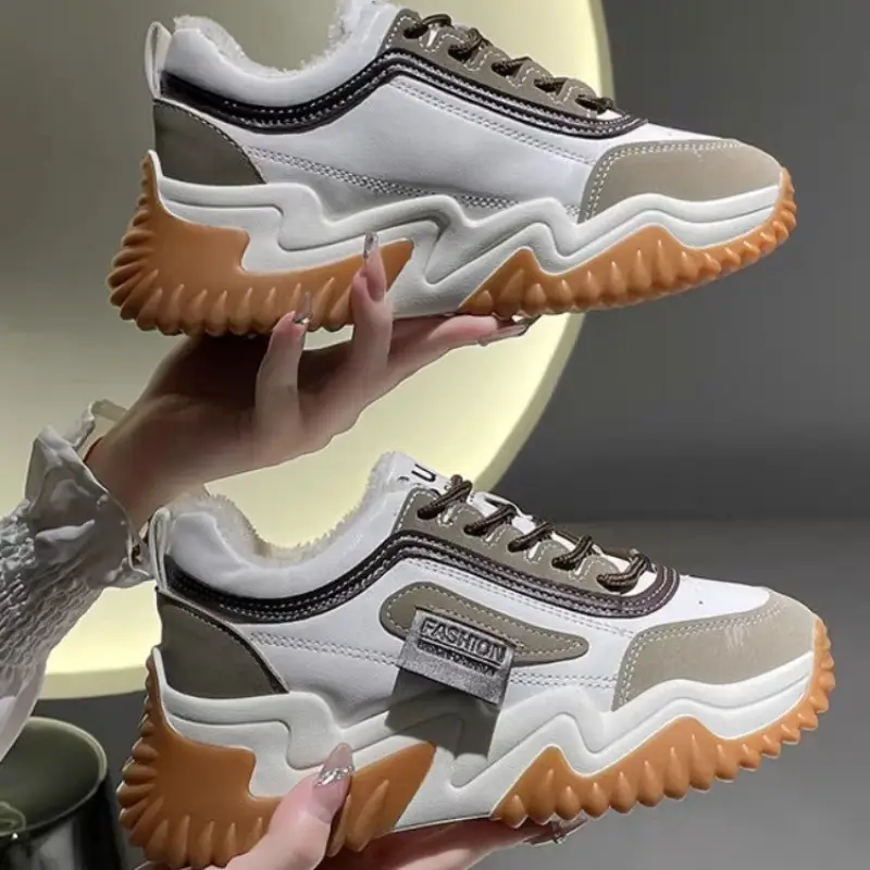 Women's Dad Sneakers Ins 2025 Spring and Autumn New Versatile Color-Blocking Thick-Soled Height-Increasing Casual Sports Shoes Trendy — feature 8