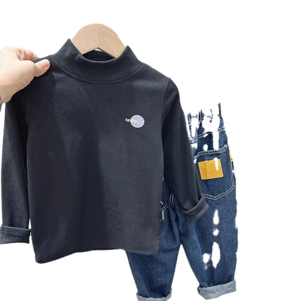 Children's White Letter Long Sleeve T-Shirt Set - Image 9
