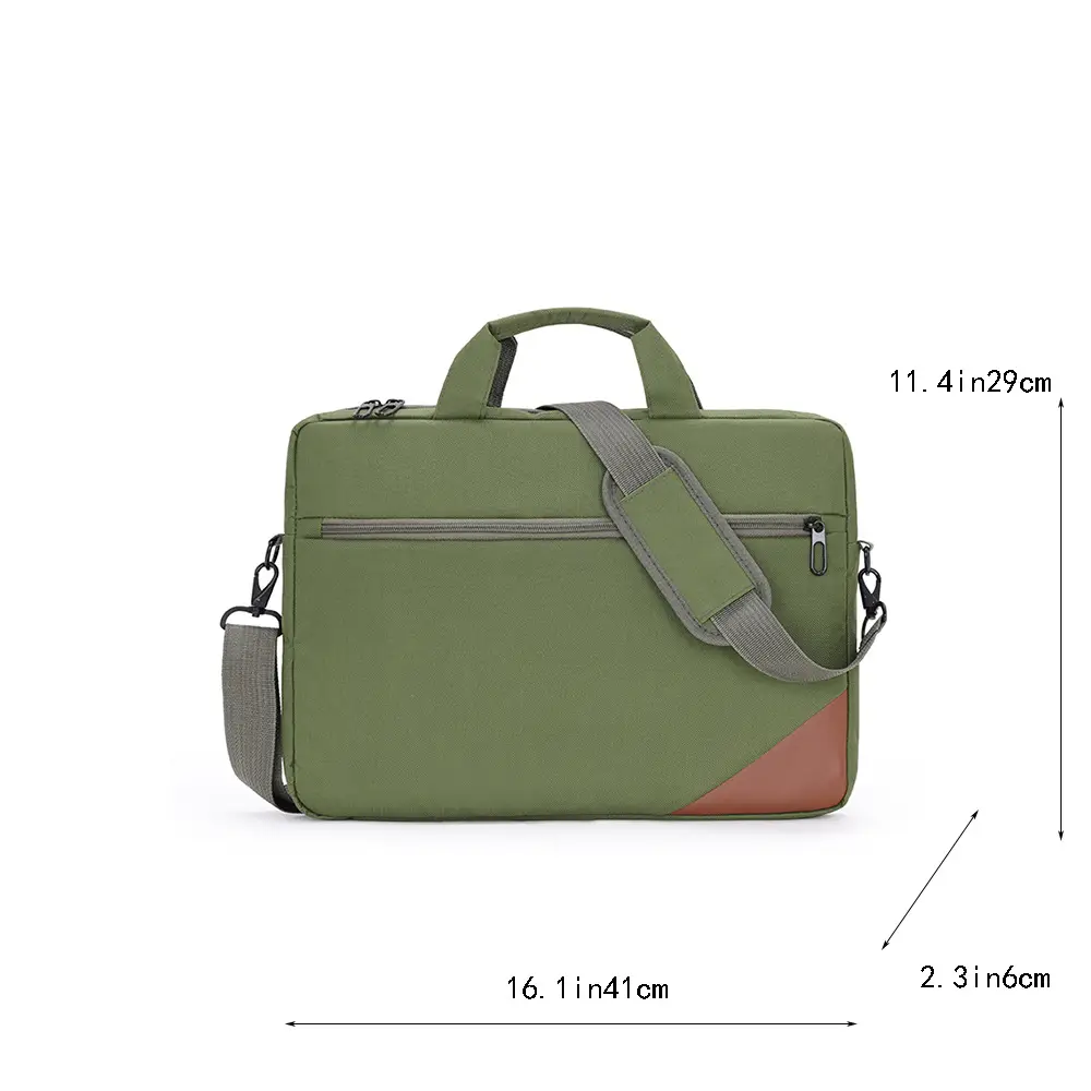 Men's Waterproof Laptop Bag Green Shoulder Crossbody - Image 9