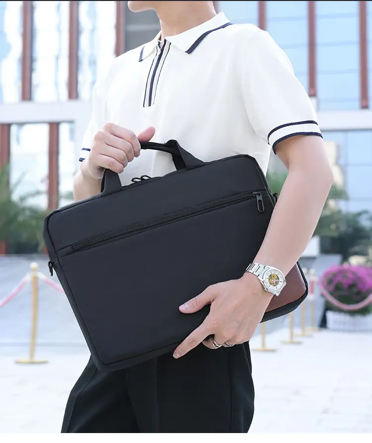 Men's Waterproof Laptop Bag Green Shoulder Crossbody — feature 12