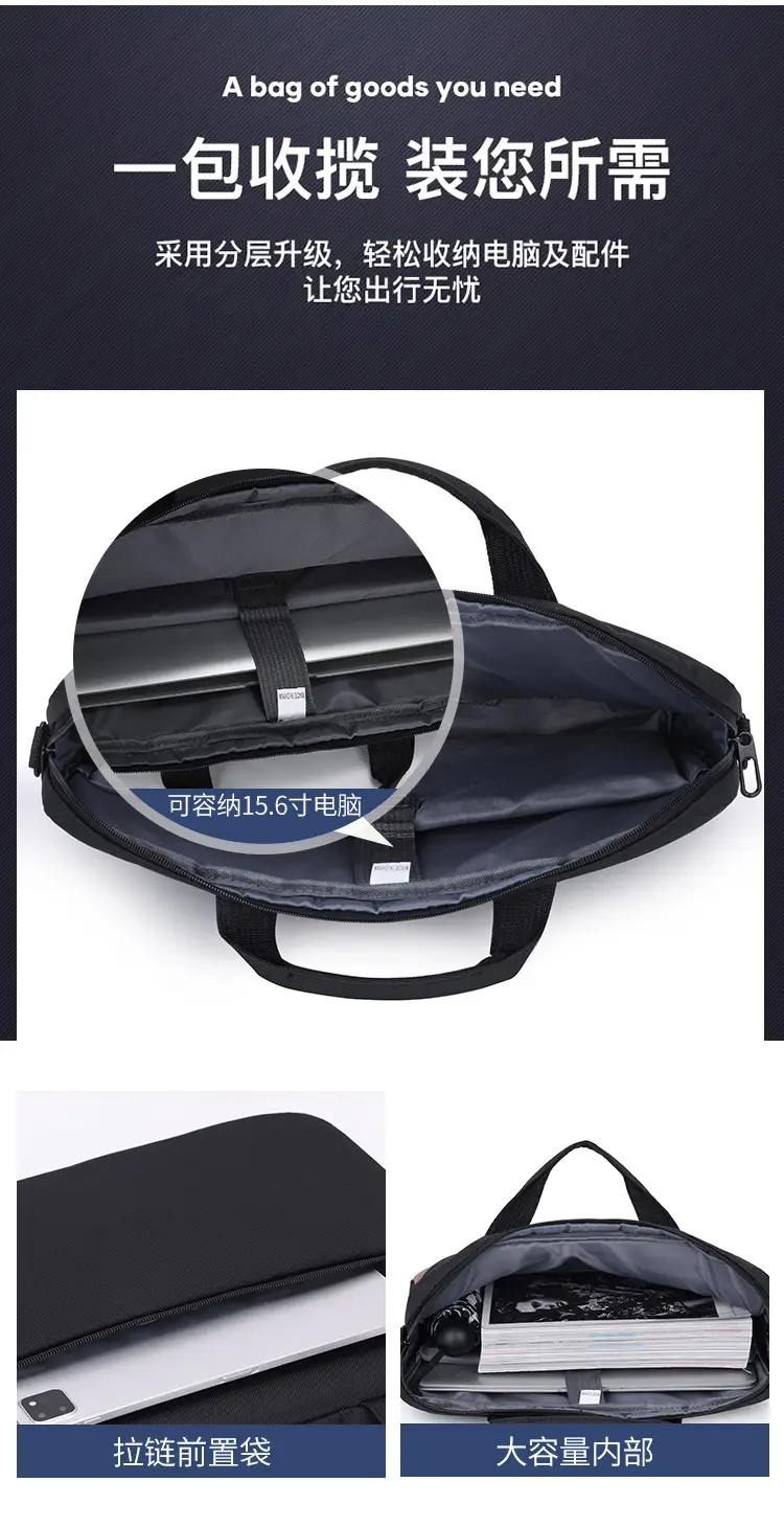Men's Waterproof Laptop Bag Green Shoulder Crossbody — feature 14