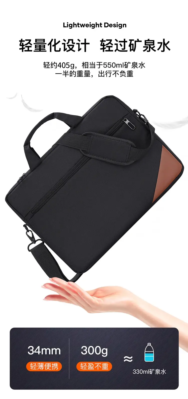 Men's Waterproof Laptop Bag Green Shoulder Crossbody — feature 15