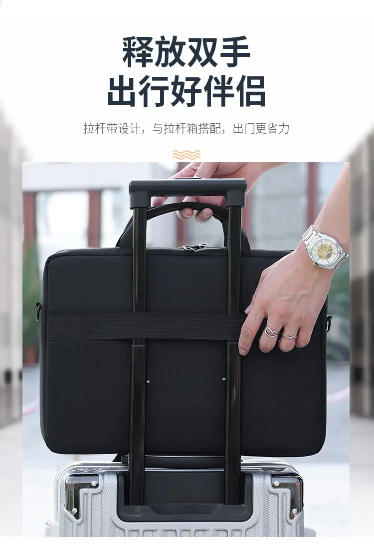Men's Waterproof Laptop Bag Green Shoulder Crossbody — feature 17