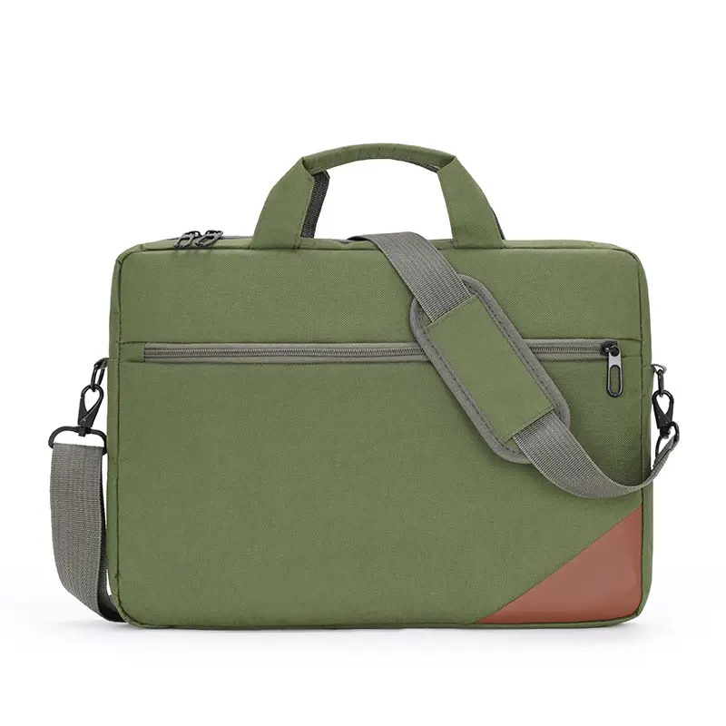 Men's Waterproof Laptop Bag Green Shoulder Crossbody - Image 3