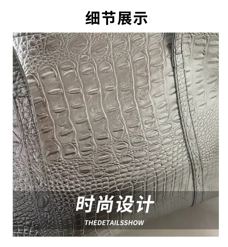 2024 Fashion Large Crocodile Tote Bag Patent Leather Women — feature 3