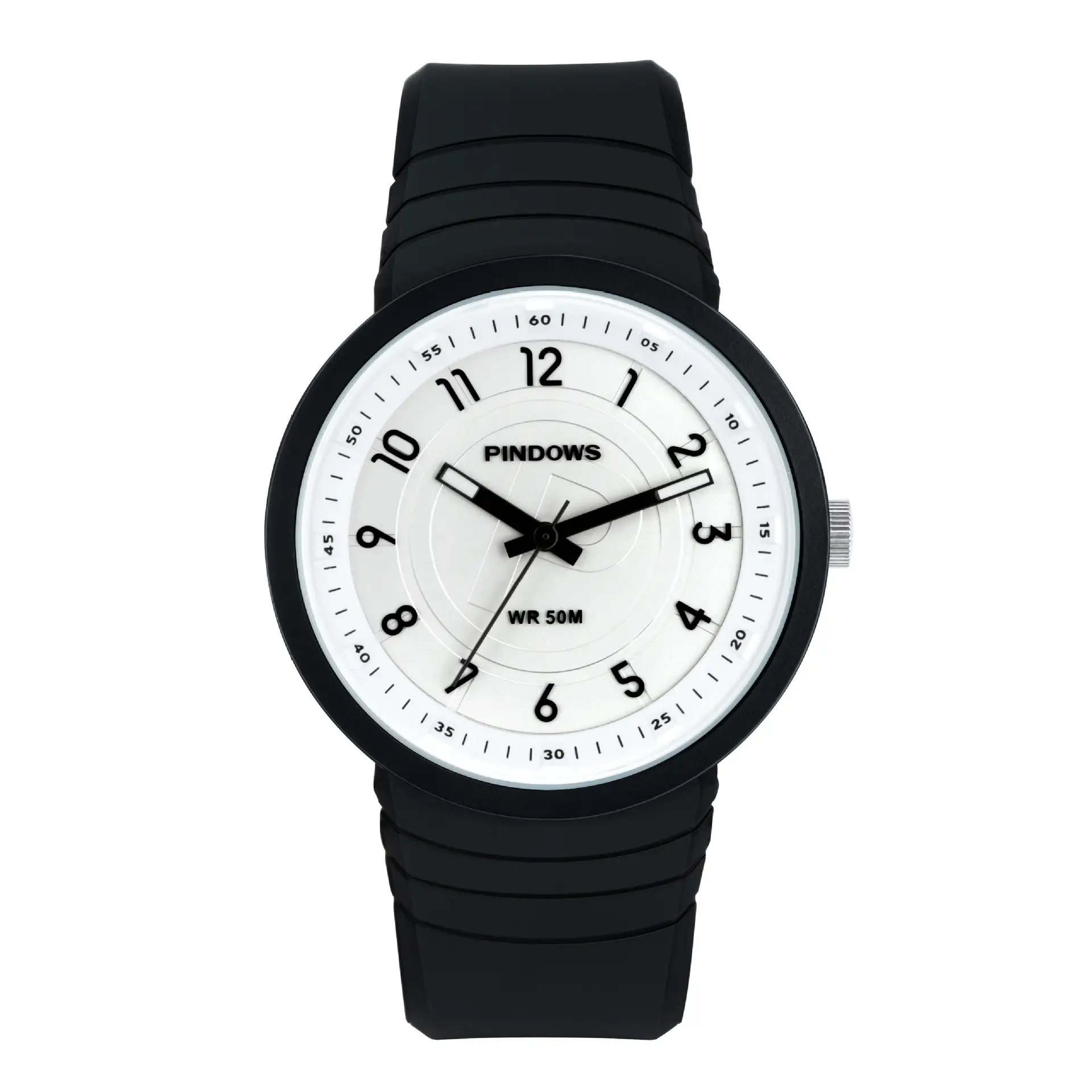 PINDOWS Quartz Watch Light Blue Silicone Band - Image 8