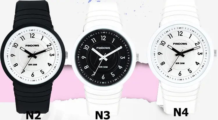 PINDOWS Quartz Watch Light Blue Silicone Band — feature 8