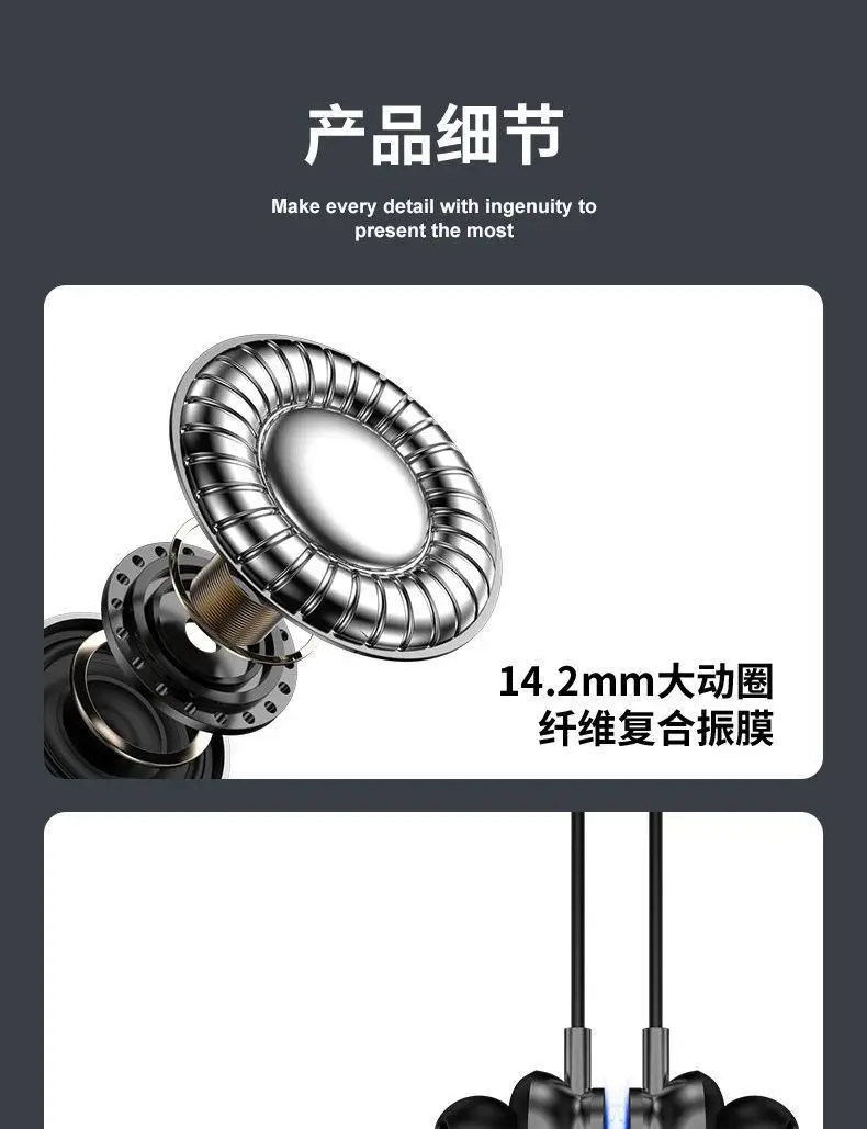 Ultra-Long Battery Life, Large Battery Bluetooth Headset, Wireless Neck Hanging Type, Sports Waterproof, New Running Special High Quality — feature 25