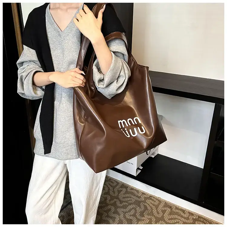 Women's Korean Style Shoulder Bag Brown Large Capacity — feature 13
