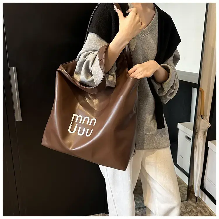 Women's Korean Style Shoulder Bag Brown Large Capacity — feature 15