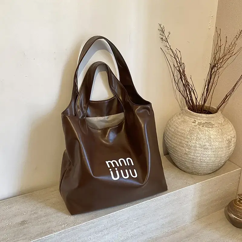 Women's Korean Style Shoulder Bag Brown Large Capacity