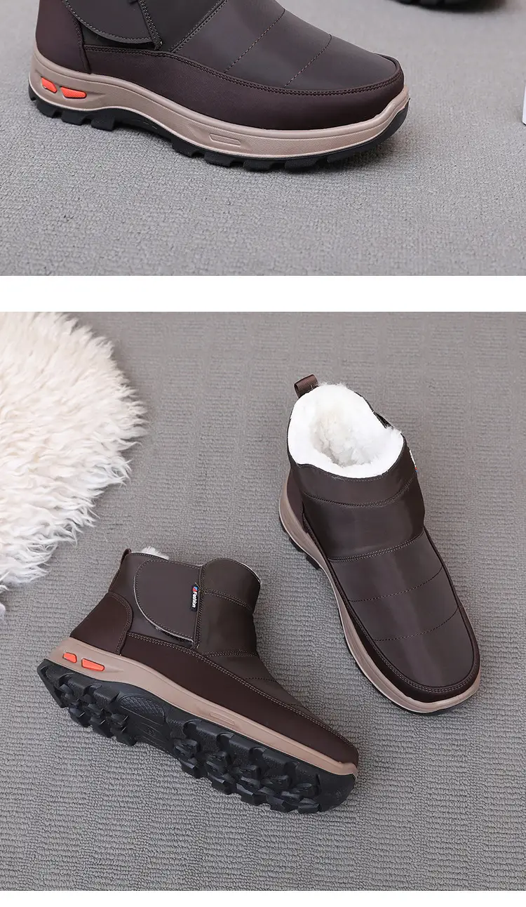 Men's Cotton Shoes Winter New Old Beijing Wool Warm Non-slip High-top Snow Boots Soft Sole fleece-lined Thick Dad Shoes — feature 18