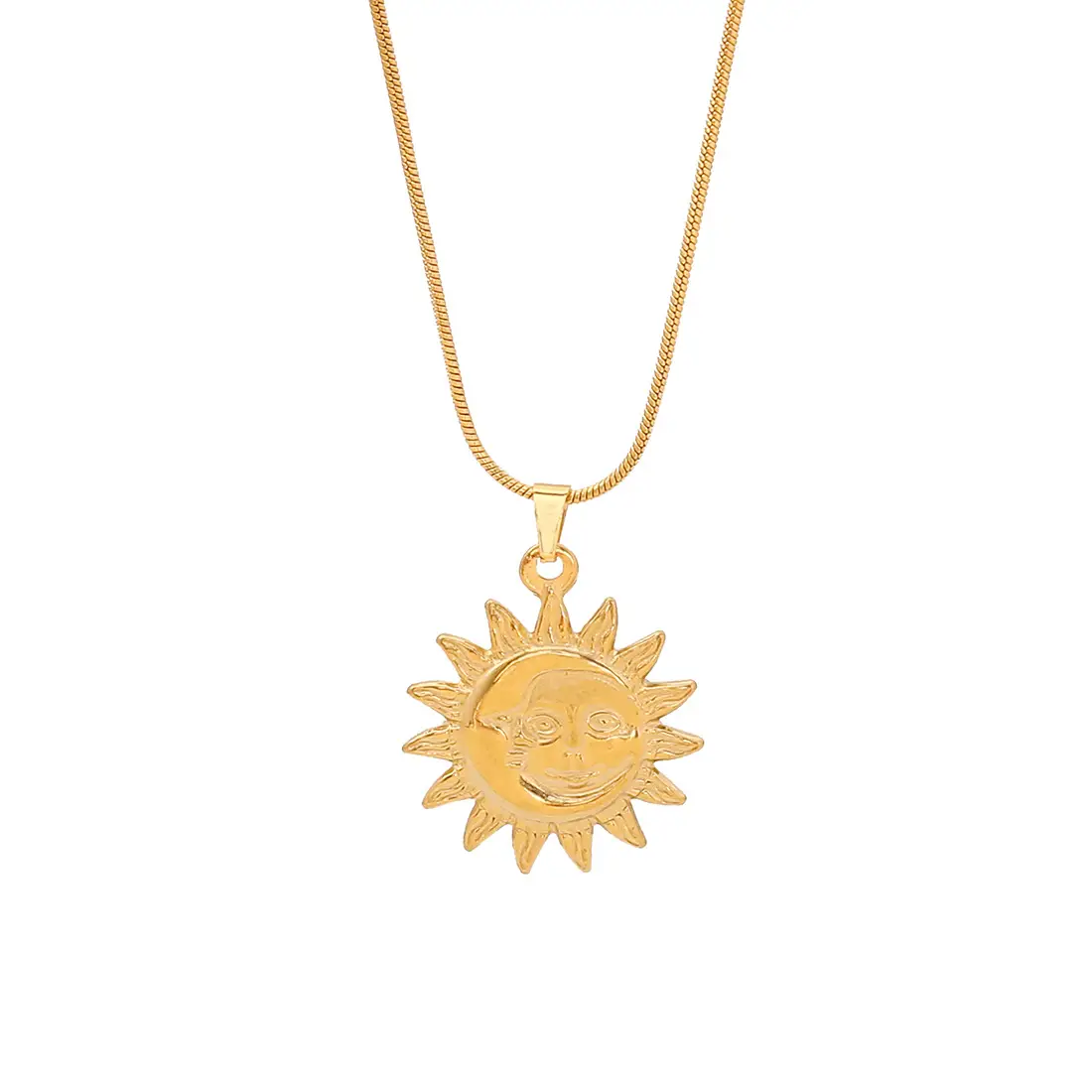 Stainless Steel Butterfly Sun Love Necklace Set - Image 3