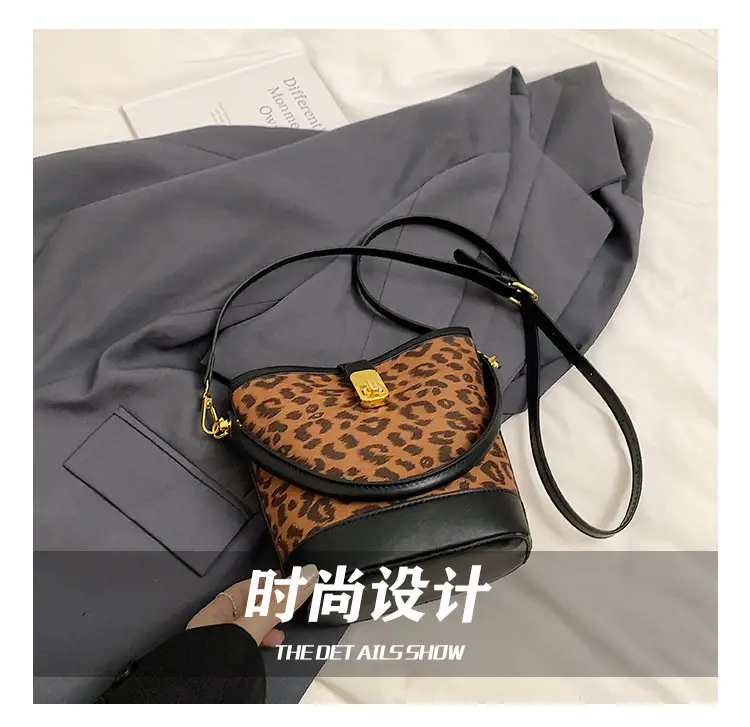 Vintage Leopard Print Crossbody Bag for Women — feature 8