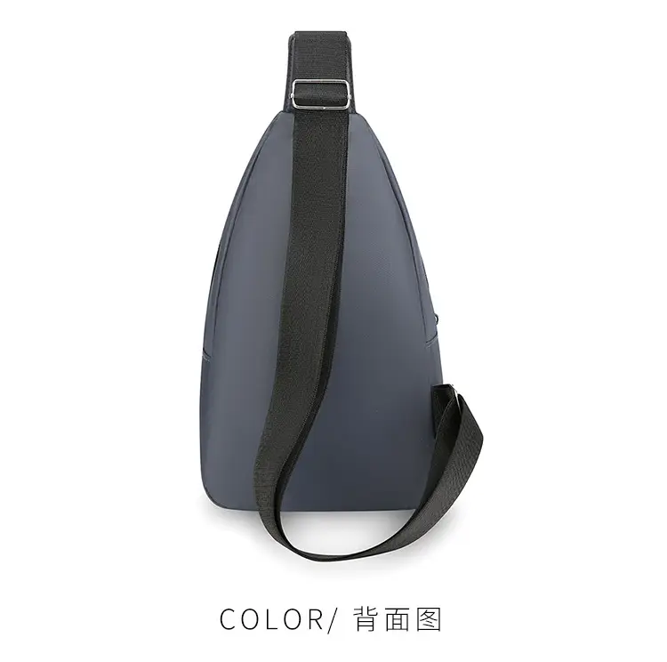 Men's Black Oxford Crossbody Bag with Zipper Pocket — feature 12
