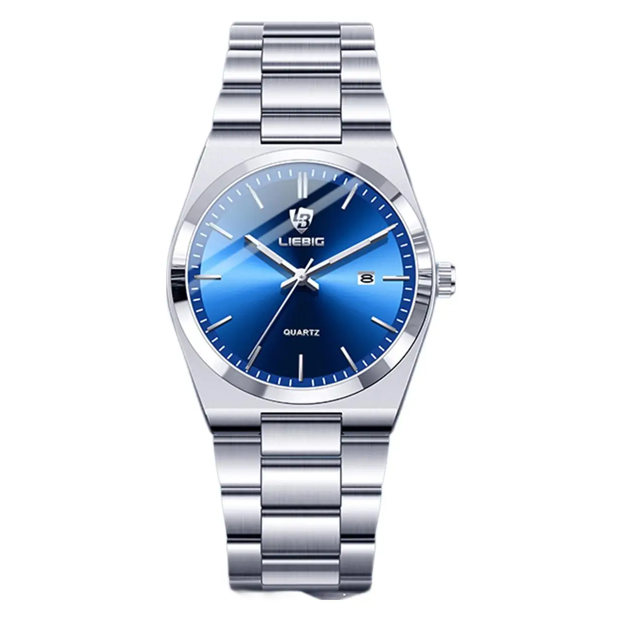 Stainless Steel Waterproof Men's Quartz Watch Blue Dial - Image 19