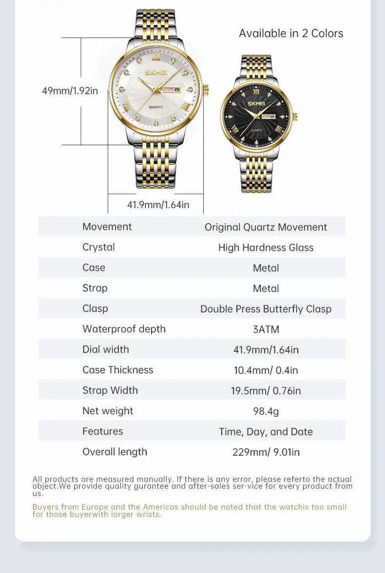 Stainless Steel Waterproof Men's Quartz Watch Blue Dial — feature 25