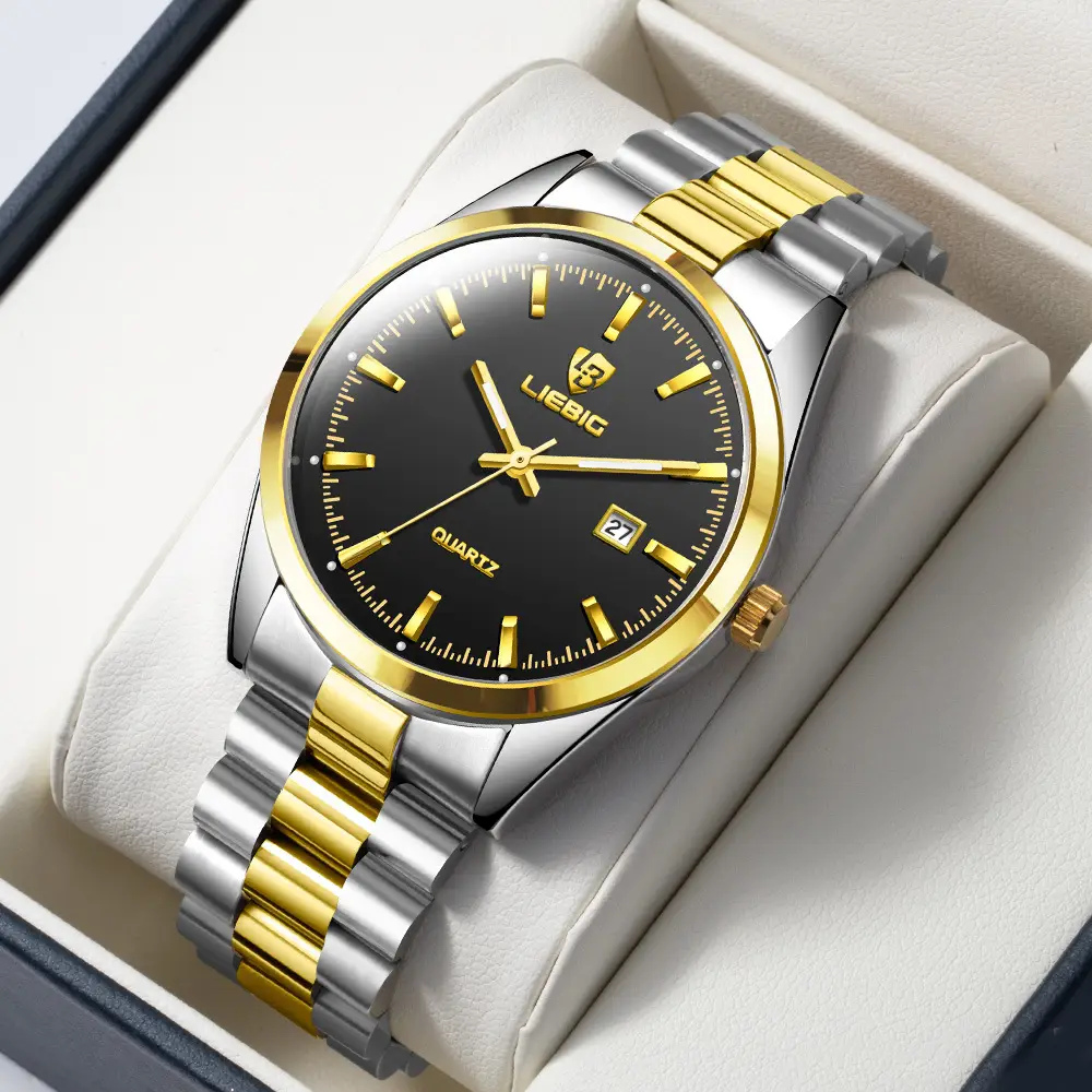 Stainless Steel Waterproof Men's Quartz Watch Blue Dial - Image 10