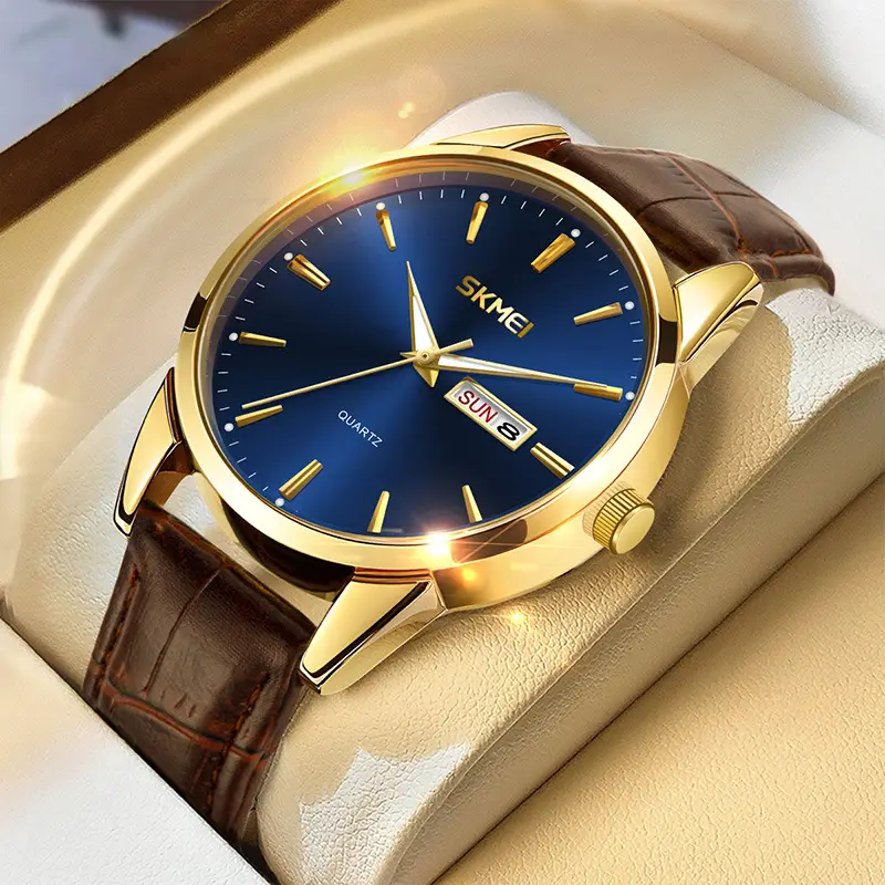 Stainless Steel Waterproof Men's Quartz Watch Blue Dial - Image 11