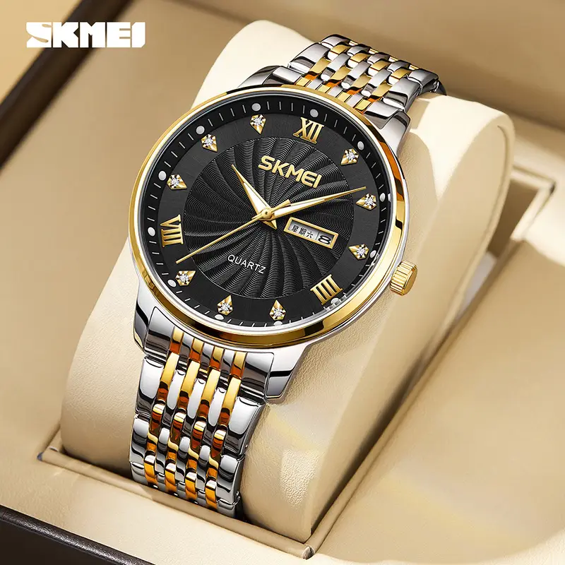 Stainless Steel Waterproof Men's Quartz Watch Blue Dial - Image 13