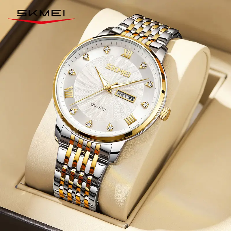 Stainless Steel Waterproof Men's Quartz Watch Blue Dial - Image 14