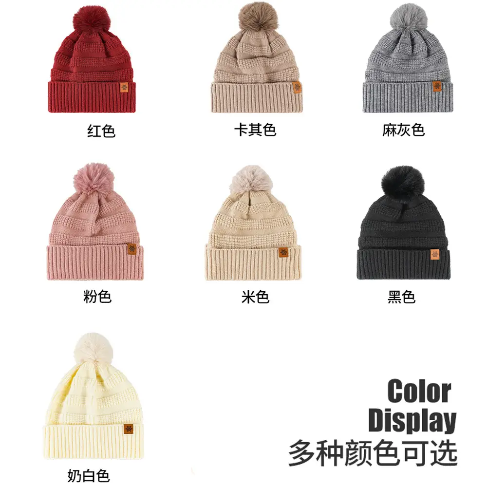 Black Wool Knit Hat with Gloves for Women Winter - Image 20