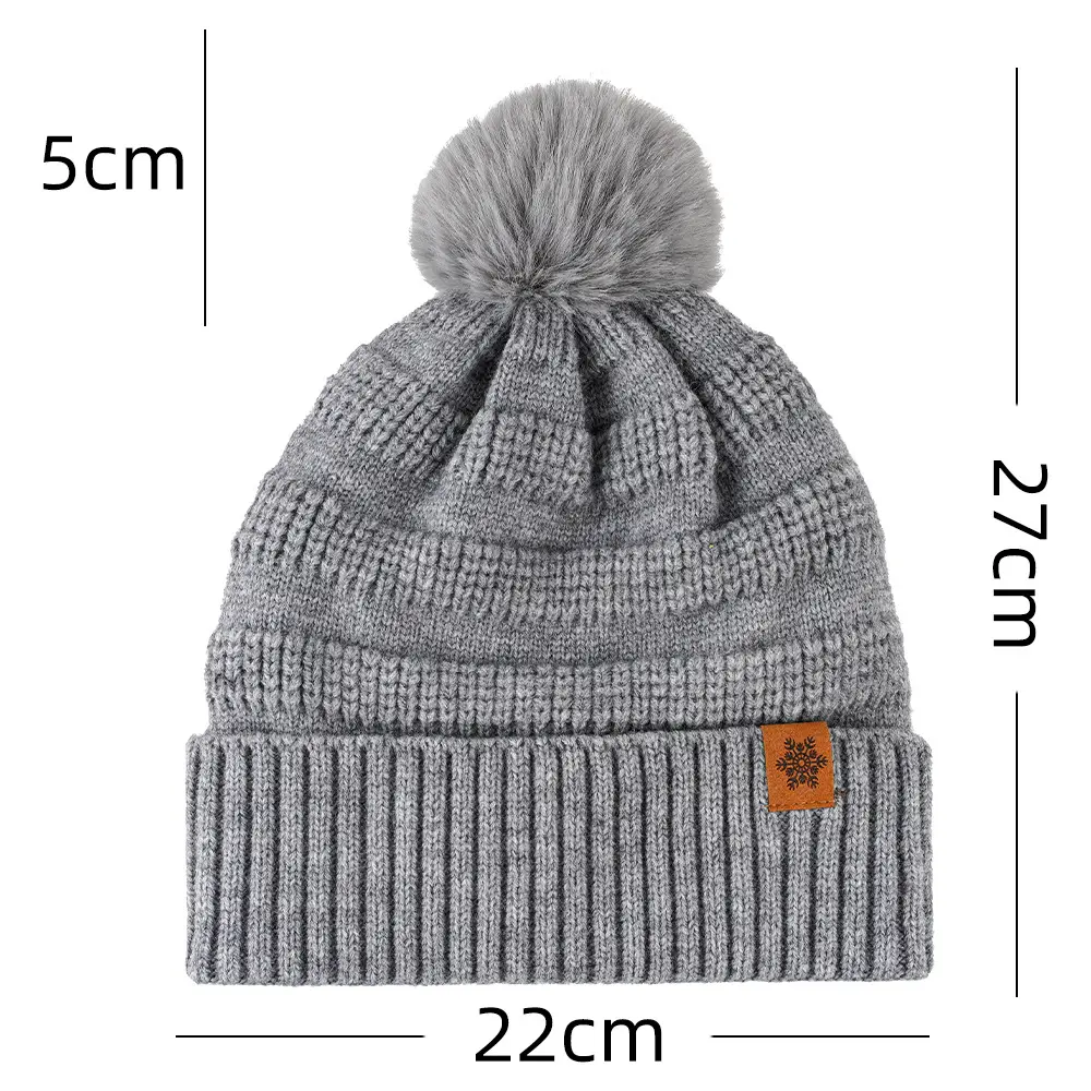 Black Wool Knit Hat with Gloves for Women Winter - Image 22