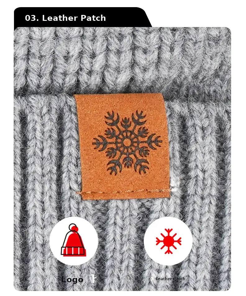 Black Wool Knit Hat with Gloves for Women Winter — feature 9