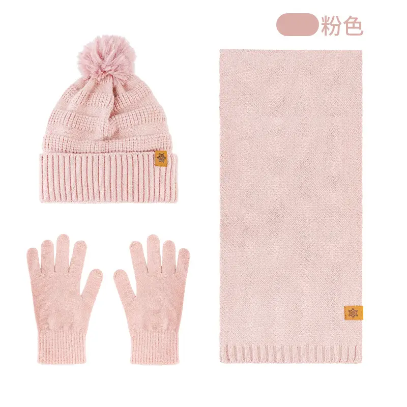 Black Wool Knit Hat with Gloves for Women Winter - Image 15