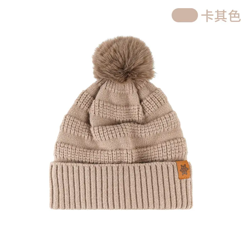 Black Wool Knit Hat with Gloves for Women Winter - Image 4