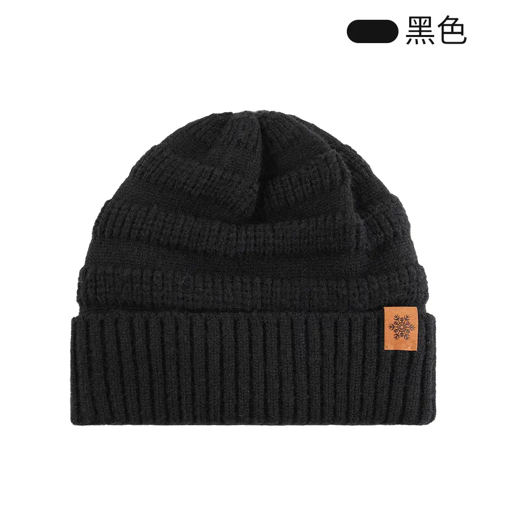 Black Wool Knit Hat with Gloves for Women Winter - Image 8