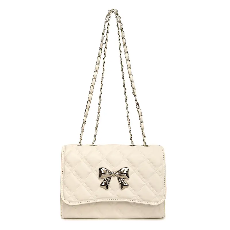 Women's Rhombic Chain Shoulder Bag Tan 2024 - Image 2