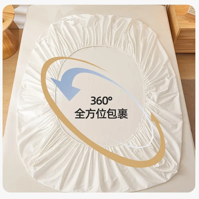 Cross-border Special Bed Cover Non-printed Style Wash Cotton Non-slip Bed Cover Single and Double Mattress Protective Cover Single-piece Bed Cover Bed Cover