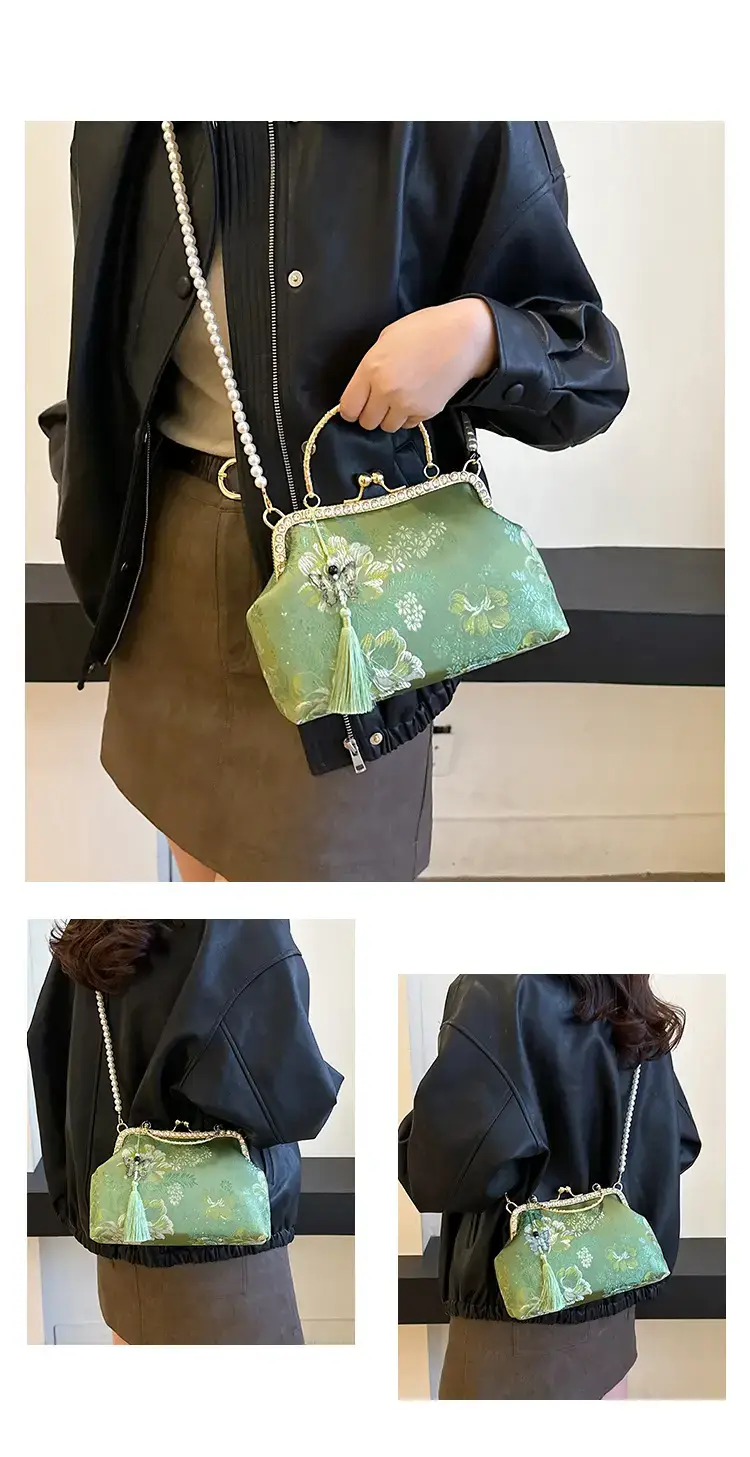 Autumn Embroidered Handbags for Women Pearl Shoulder Bag — feature 14