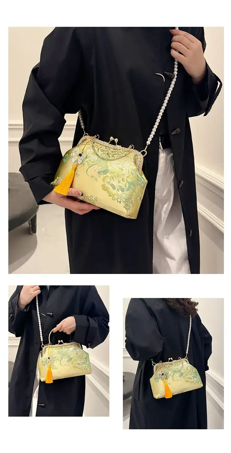 Autumn Embroidered Handbags for Women Pearl Shoulder Bag — feature 15