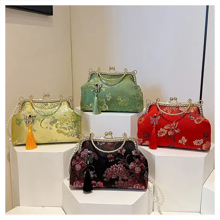 Autumn Embroidered Handbags for Women Pearl Shoulder Bag — feature 18