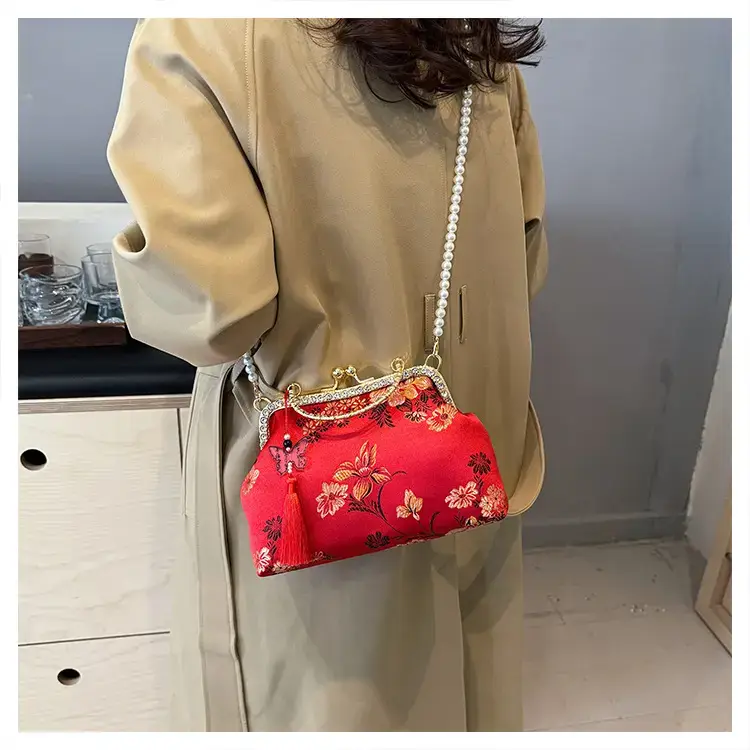 Autumn Embroidered Handbags for Women Pearl Shoulder Bag — feature 28