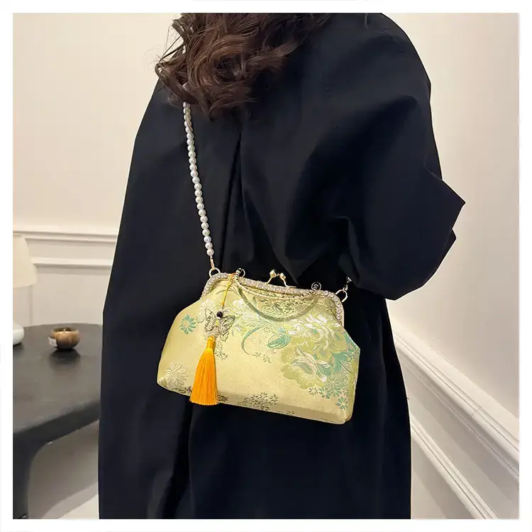 Autumn Embroidered Handbags for Women Pearl Shoulder Bag — feature 35