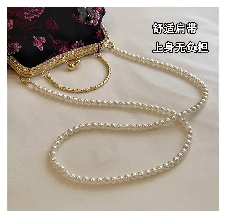 Autumn Embroidered Handbags for Women Pearl Shoulder Bag — feature 5