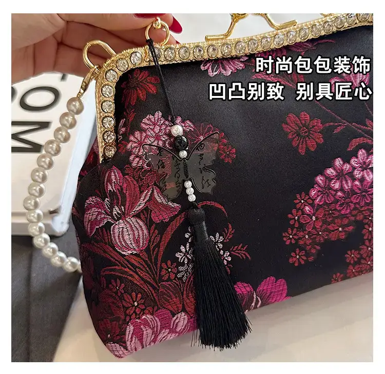 Autumn Embroidered Handbags for Women Pearl Shoulder Bag — feature 7