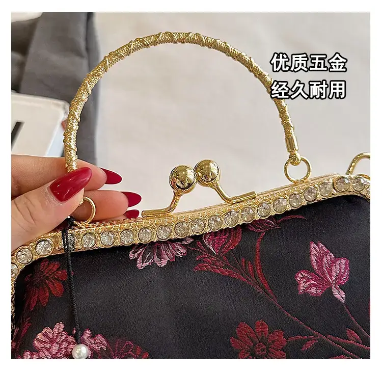 Autumn Embroidered Handbags for Women Pearl Shoulder Bag — feature 8